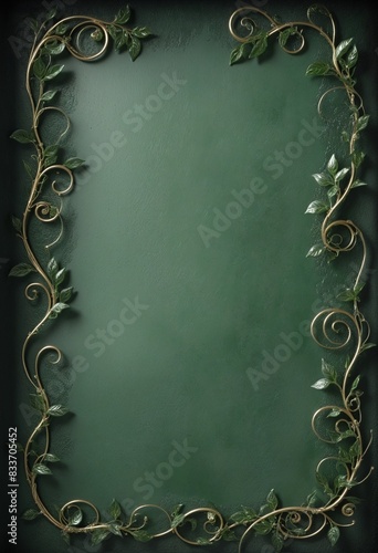 Deep green graceful concrete wall background
