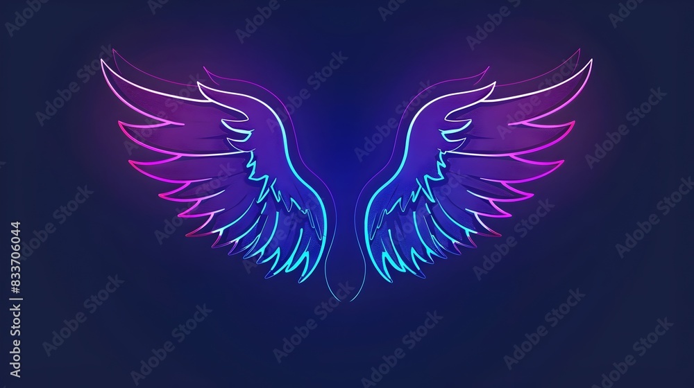 Wings of Cosmic Energy - Surreal Digital Art of Glowing Ethereal Wings in Vibrant Colors Wings of Cosmic Energy - Surreal Digital Art of Glowing Ethereal Wings in Vibrant Colors