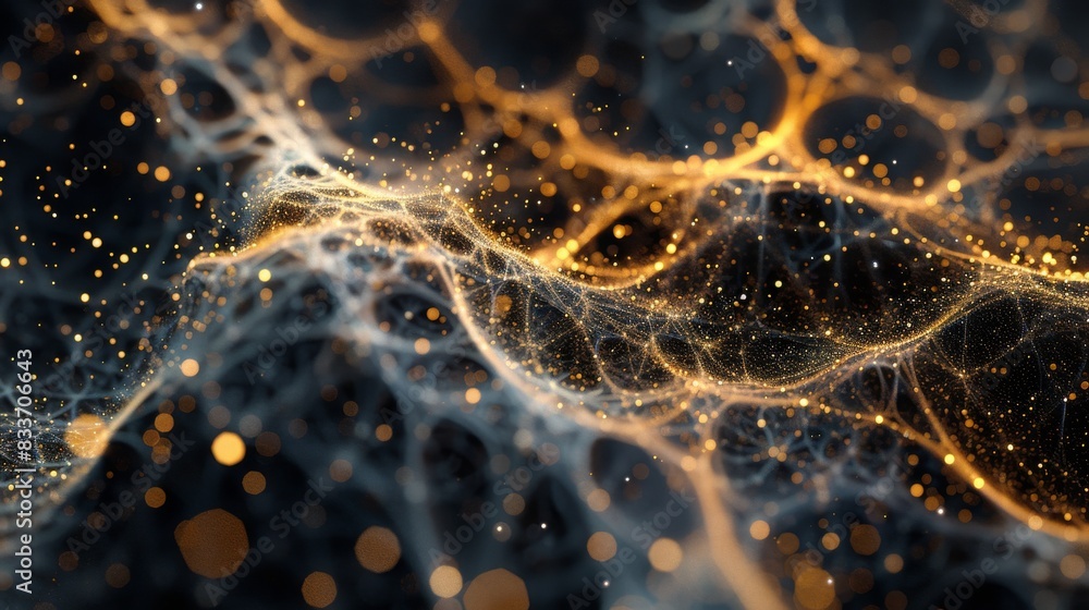 Naklejka premium Abstract Particle Systems, Digital simulations of particle systems creating abstract patterns