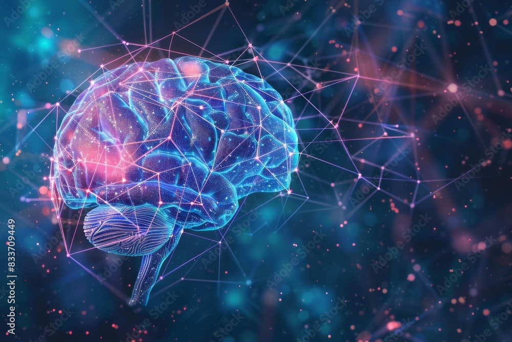 Neural connection of brain background Neural connection of brain background