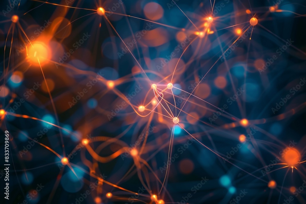 Fototapeta premium Neural connection of brain background