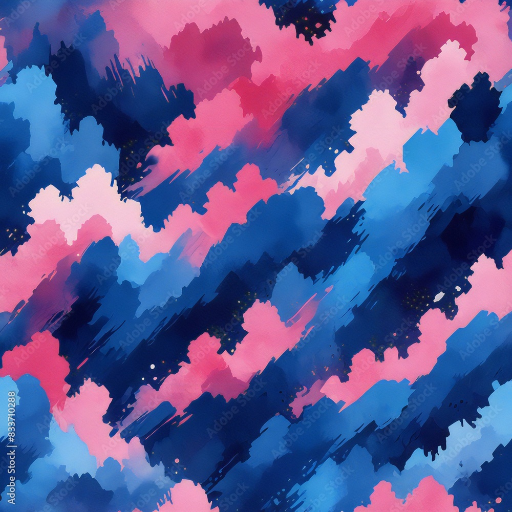 Abstract water-color background of a dark blue pink