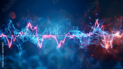 Doctor Profile and Heartbeat Line: Symbolizing Hope and Life in Healthcare. Ideal for Medical Ads. Photo Stock