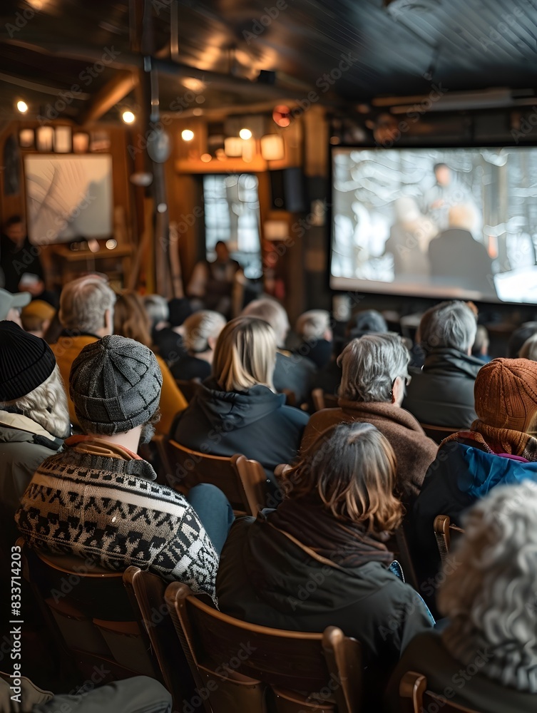 Intimate Independent Film Screening at Cozy Theater with Engrossed Audience