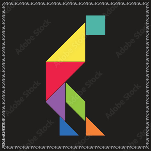 Tangram Puzzle Bowing Vector Colorful Geometric Illustration Free Download Tangram Puzzle Bowing Vector Colorful Geometric Illustration - GFXLoad