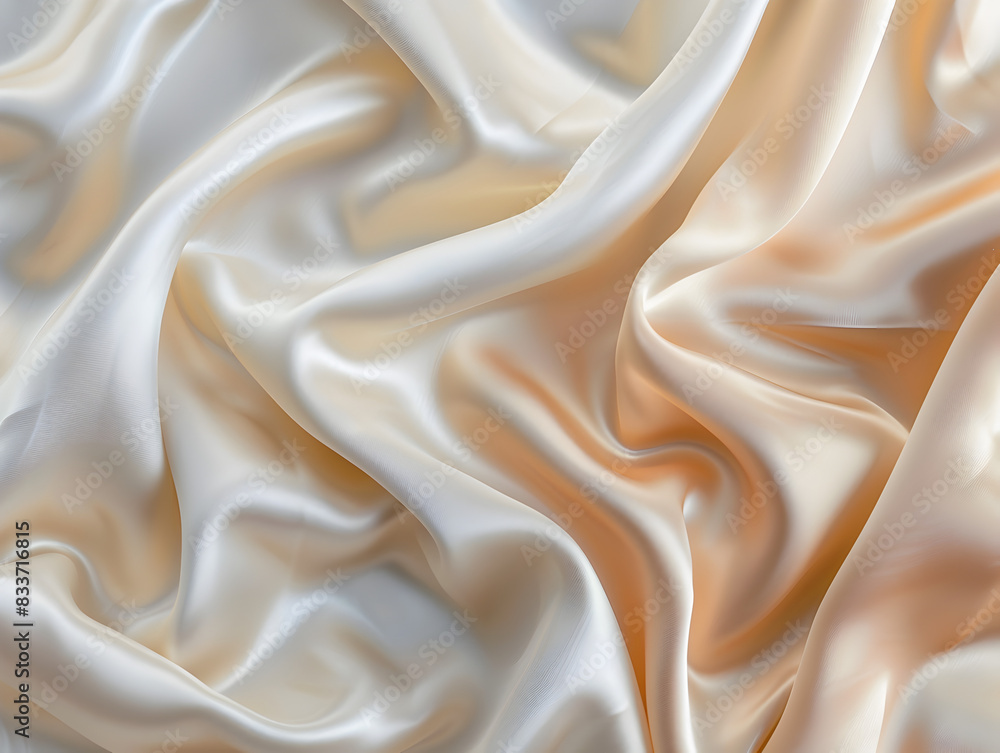 A white fabric with a pattern of swirls and lines. The fabric is smooth and silky, and it has a soft, elegant feel to it. The pattern is subtle and delicate A white fabric with a pattern of swirls and lines. The fabric is smooth and silky, and it has a soft, elegant feel to it. The pattern is subtle and delicate