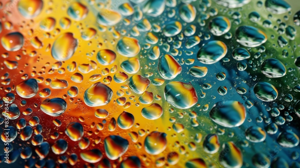 Abstract Rain Drops, High-speed photography of rain drops forming intricate abstract patterns