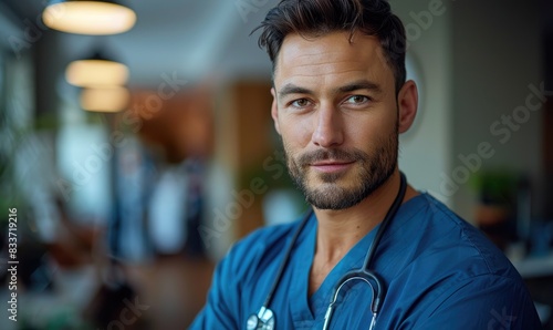 A handsome man nurse