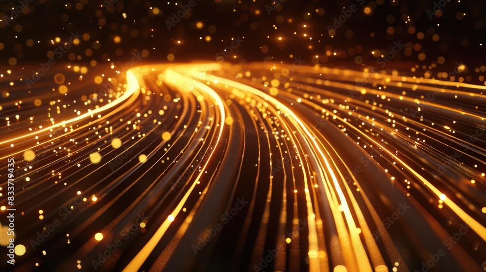 Dynamic high-speed data network with slick, glossy, and glowing lines of light Dynamic high-speed data network with slick, glossy, and glowing lines of light