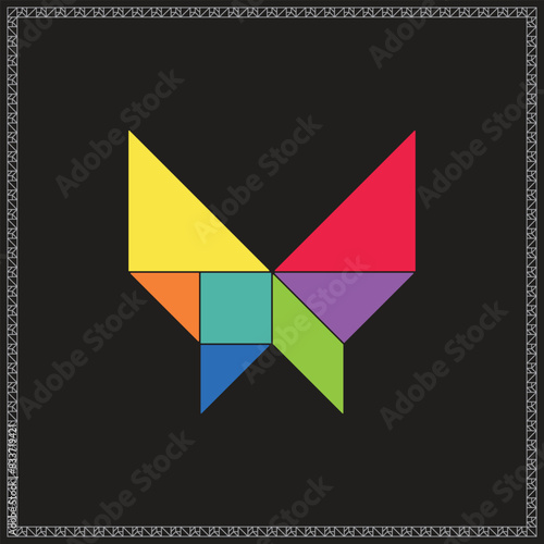 Tangram Puzzle Butterfly Vector Colorful Geometric Illustration Free Download Tangram Puzzle Butterfly Vector Colorful Geometric Illustration - GFXLoad