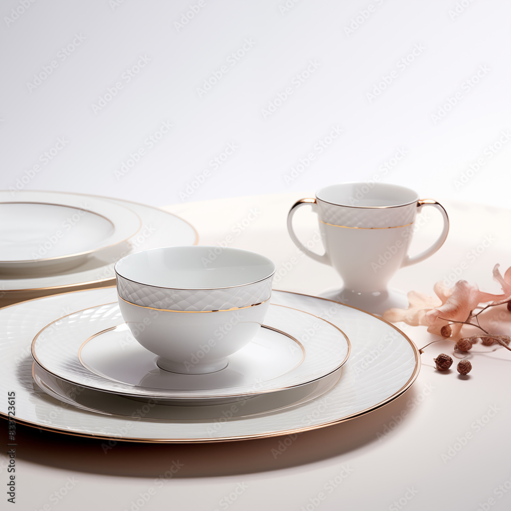 Fototapeta premium Exquisite ceramic tableware photos