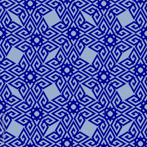 Seamless geometric pattern put together, fabric pattern seamless pattern blue.