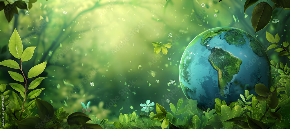 World Environment Day, June 5. 3d concept background. Ecology concept ...
