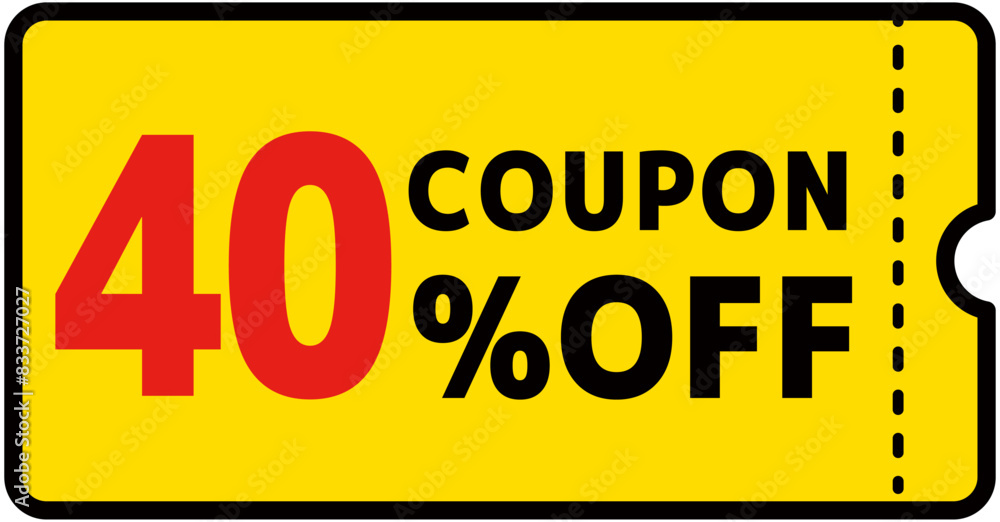 Fototapeta premium シンプルな40％OFFクーポン素材