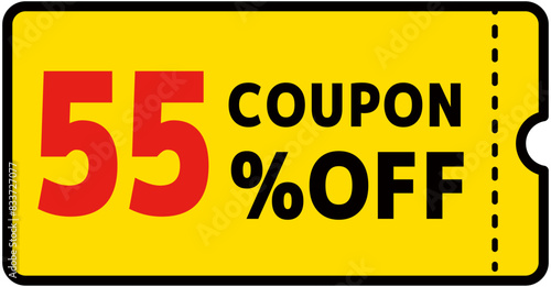 シンプルな55％OFFクーポン素材