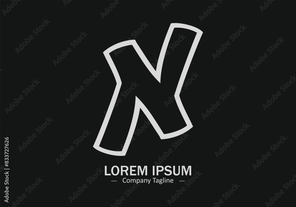 N letter Logo Design icon N N vector silhouette isolated on black background N letter Logo Design icon N N vector silhouette isolated on black background