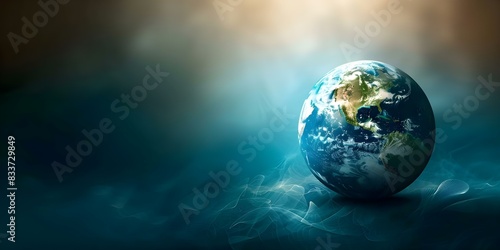 Vivid Earth globe promotes environmental conservation and Earth Day celebration. Concept Earth Day Celebrations  Environmental Conservation  Vivid Earth Globes  Sustainable Living  Green Initiatives