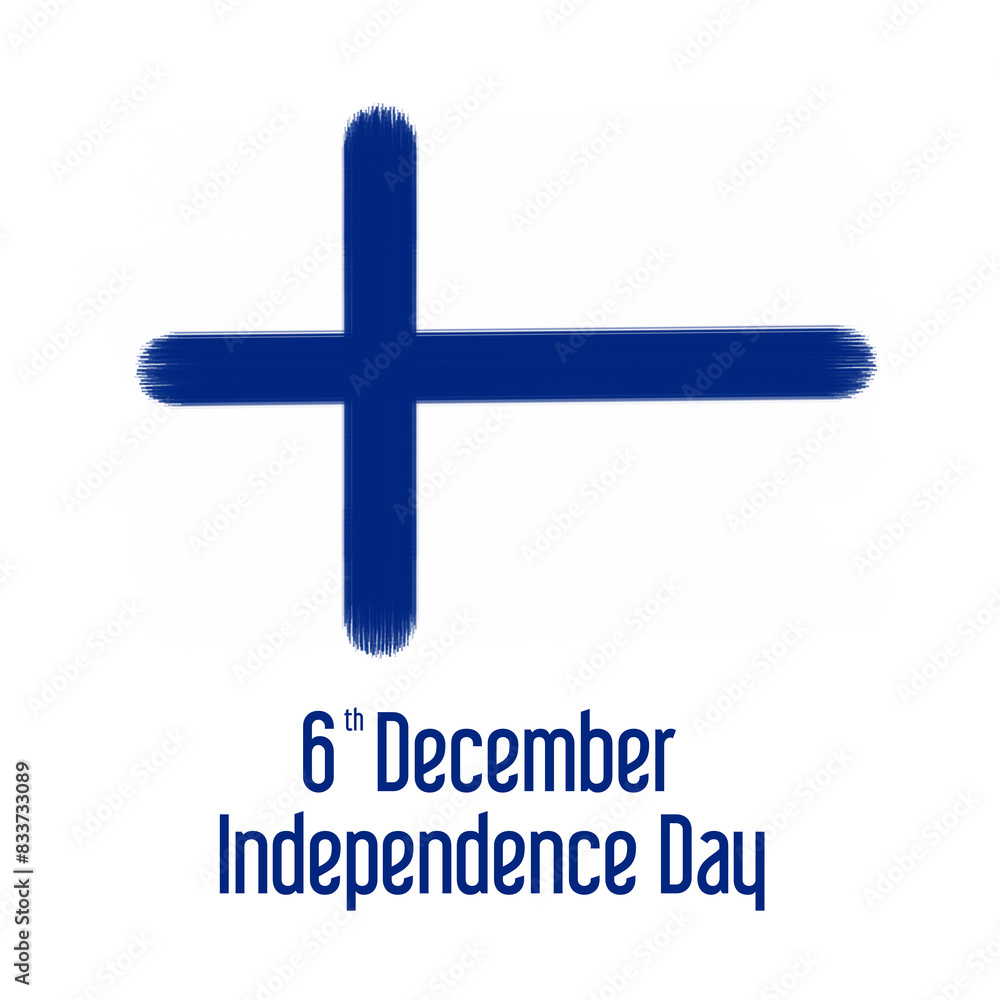 Obraz premium finland independence day greeting card with a transparent background