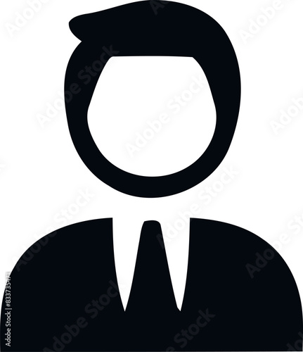 Minimalist Elegance, The Balding Executive - A Monochrome Silhouette