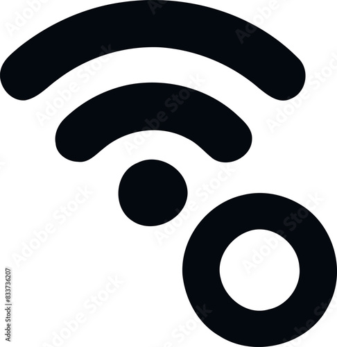 Simple Wifi Signal Icon - Graphical Radio Waves Representation