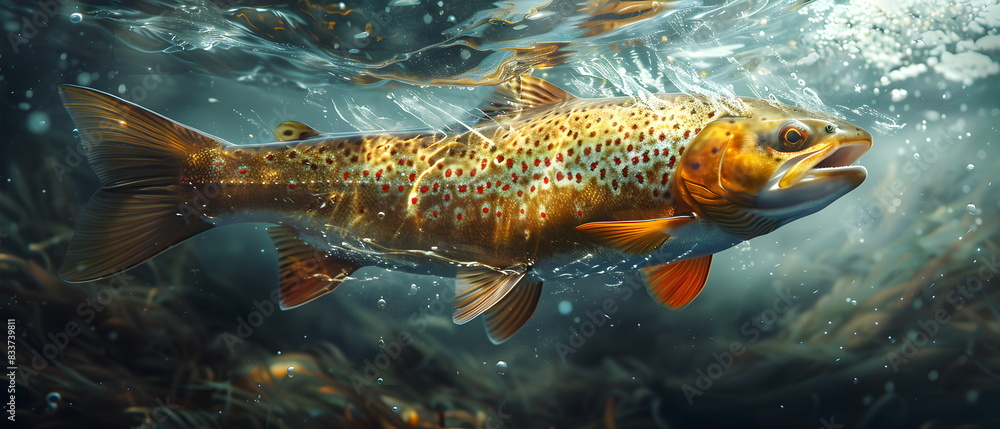 The Use of artificial intelligence in freshwater fishing or saltwater fishing, water transportation, Fishing boats traveling in the middle of the sea The Use of artificial intelligence in freshwater fishing or saltwater fishing, water transportation, Fishing boats traveling in the middle of the sea
