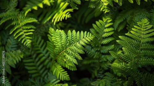 Macro shot of decorative fern foliage