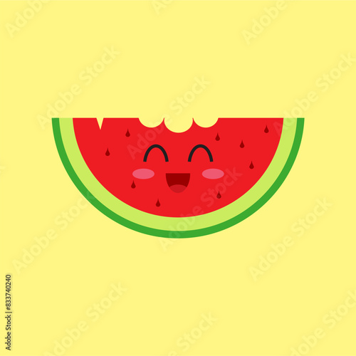 Slice of watermelon vector