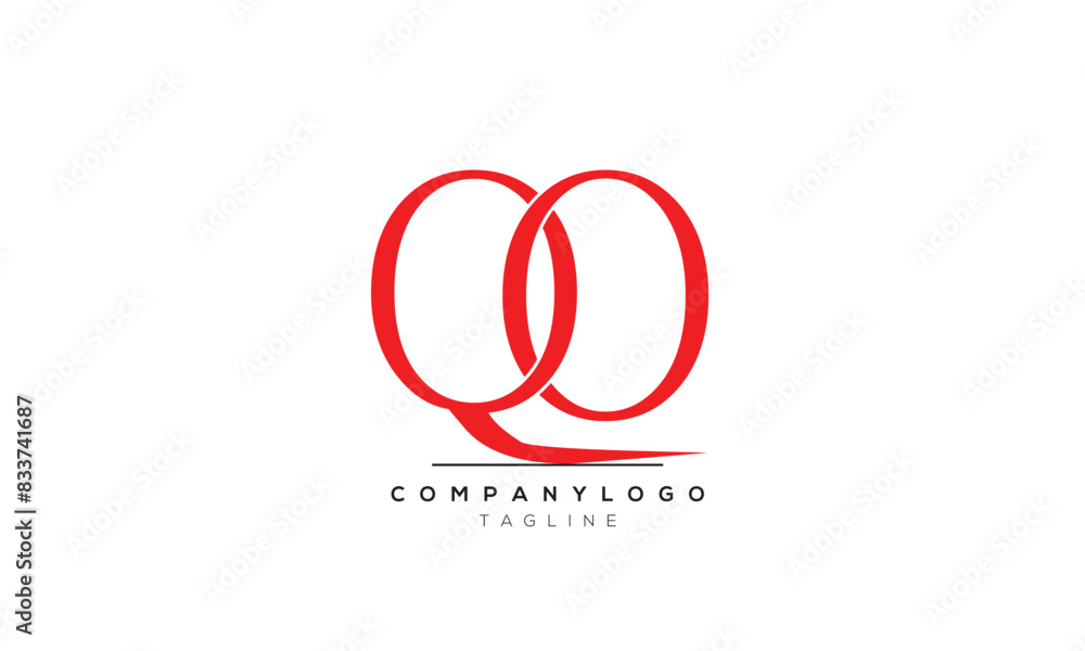 Alphabet letters Initials logo QO Alphabet letters Initials logo QO