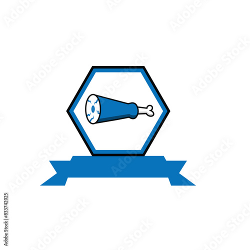 Beef fresh design emblem can be applied to brand food