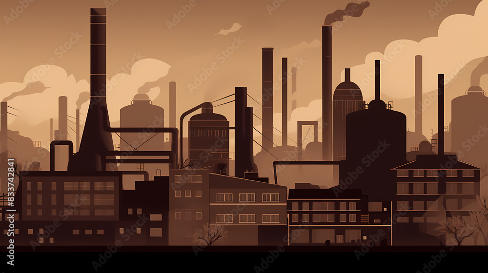 Obraz premium Oil field vector image