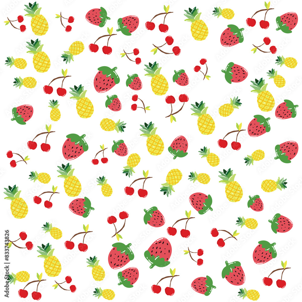 seamless pattern with fruits