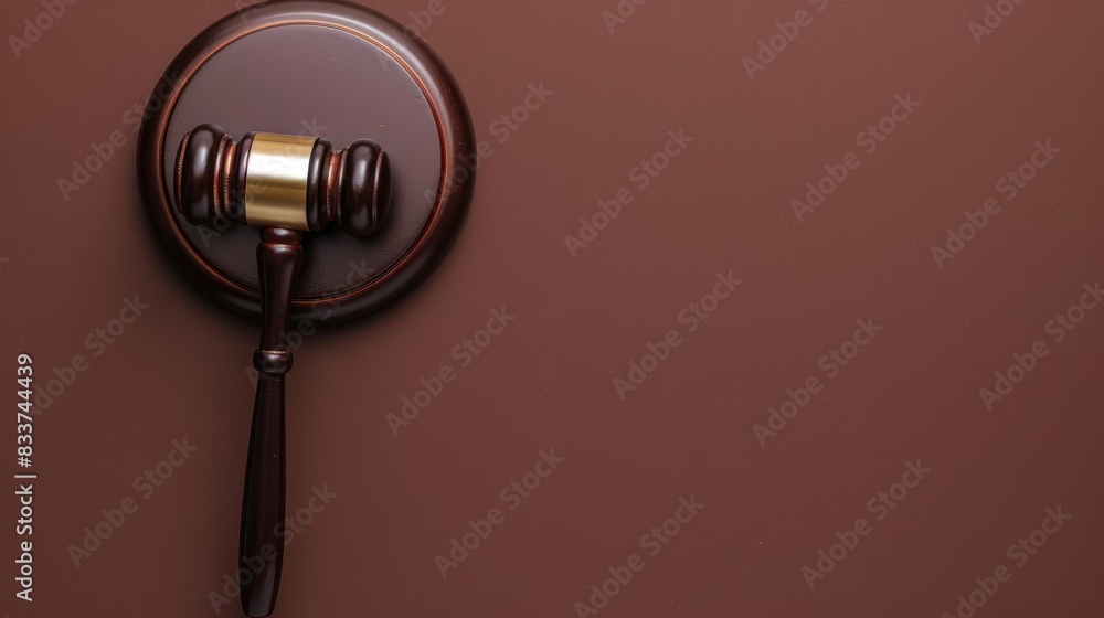 brown gavel on the table on a brown background AI generated brown gavel on the table on a brown background AI generated