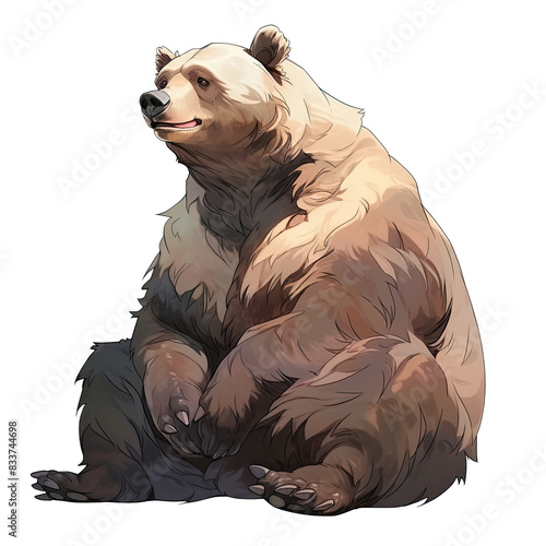 An illustration of a sitting ungnyeo bear