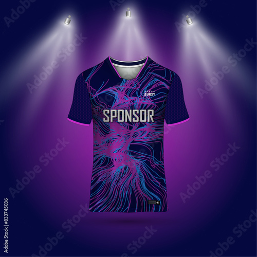 Soccer jersey mockup for sublimation and Cricket, Football, Tennis and badminton, racing, gaming jersey, Vector uniform