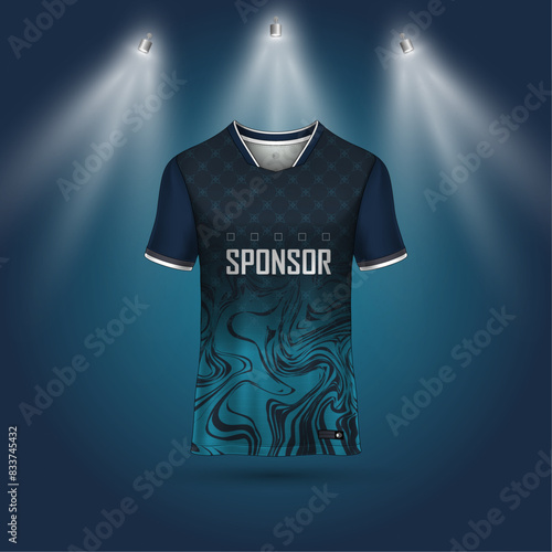 Soccer jersey mockup for sublimation and Cricket, Football, Tennis and badminton, racing, gaming jersey, Vector uniform