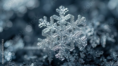Abstract Snowflakes, Intricate patterns of snowflakes creating natural abstract designs © DarkinStudio