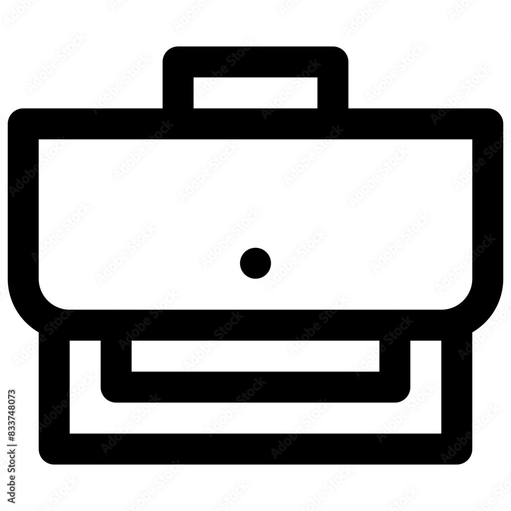 Briefcase. Editable stroke vector icon. Briefcase. Editable stroke vector icon.