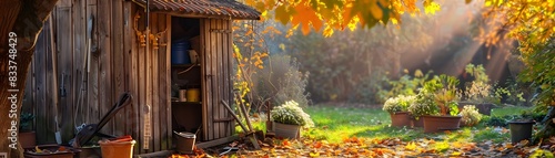 Cozy Autumn Backyard with R...