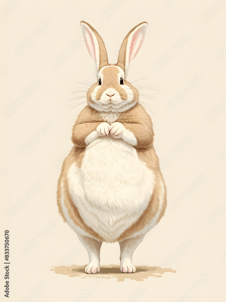 Fototapeta premium poster cute fat bunny 