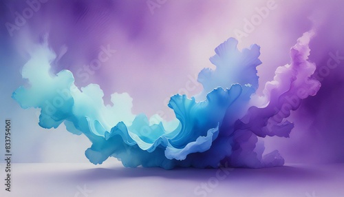 3D water-color background of a blue-pink