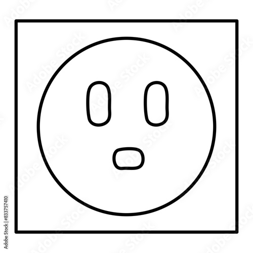 A trendy design icon of receptacle

