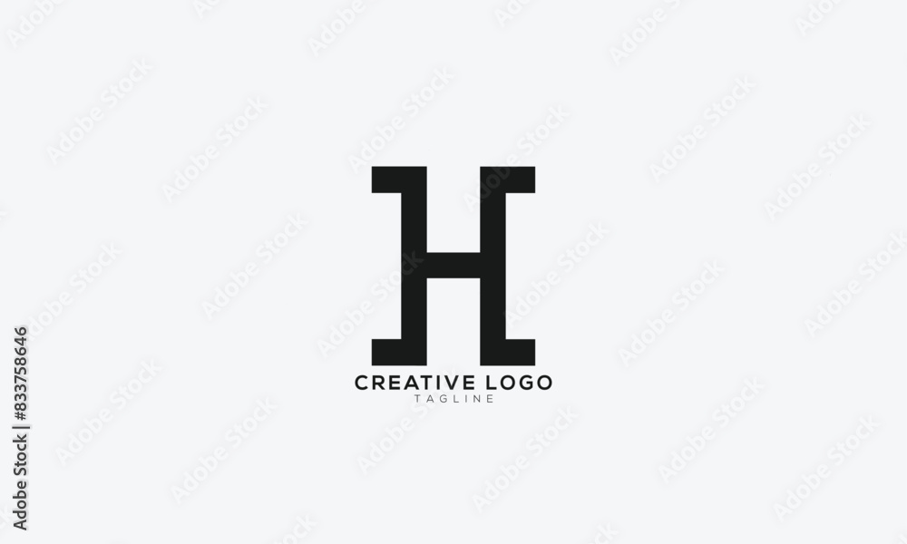 Obraz premium HI IH Abstract initial monogram letter alphabet logo design