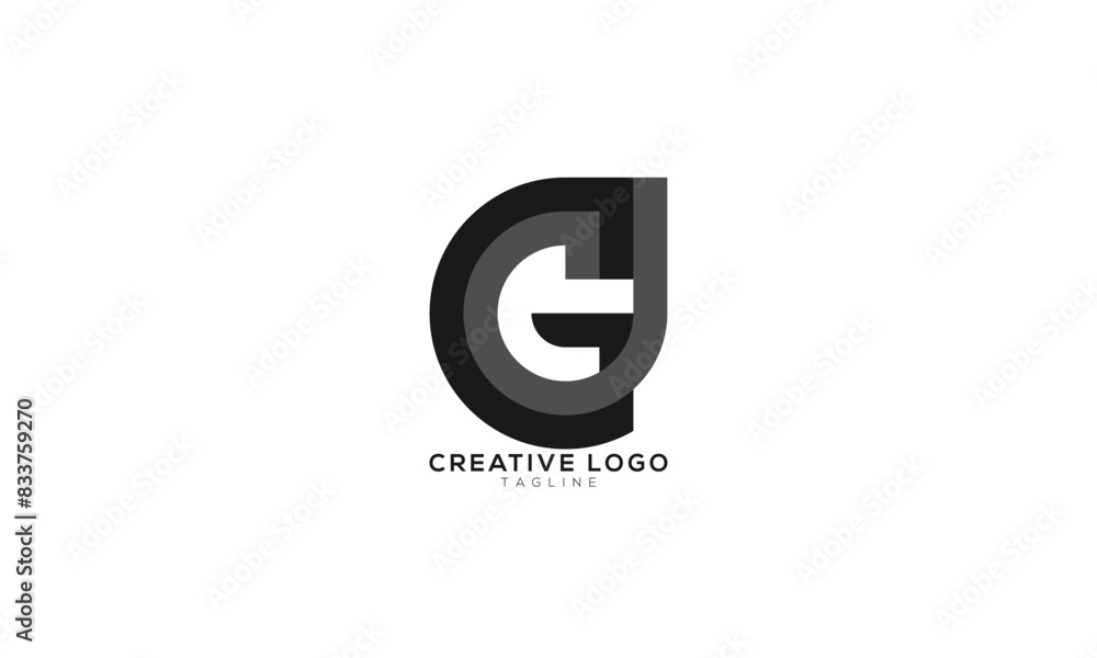 GJ JG Abstract initial monogram letter alphabet logo design GJ JG Abstract initial monogram letter alphabet logo design