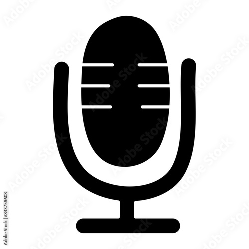 A trendy design icon of microphone

