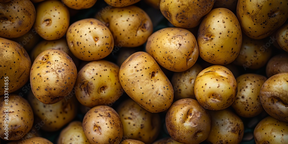 pile of potatoes with brown spots on them pile of potatoes with brown spots on them