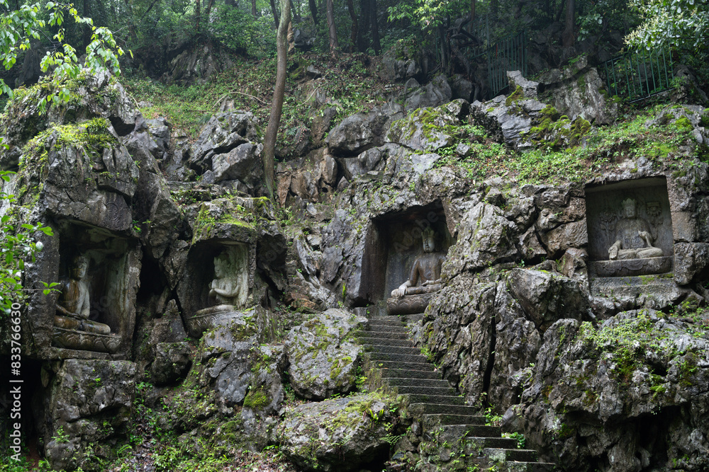 Lingyin Temple buddha statue in Hangzhou, China