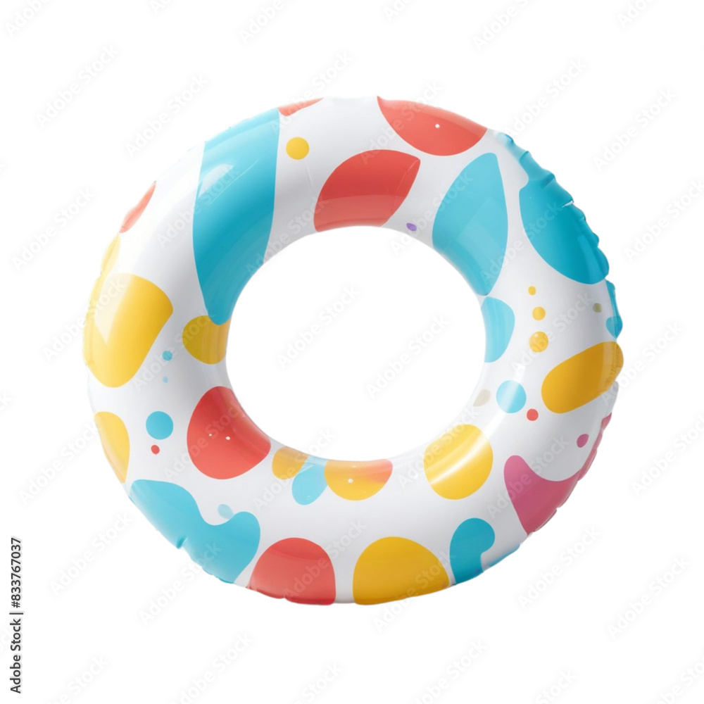 3d inflatable swimming rings. pool rubber circle top and side view on Isolated transparent background png. generated with AI 3d inflatable swimming rings. pool rubber circle top and side view on Isolated transparent background png. generated with AI