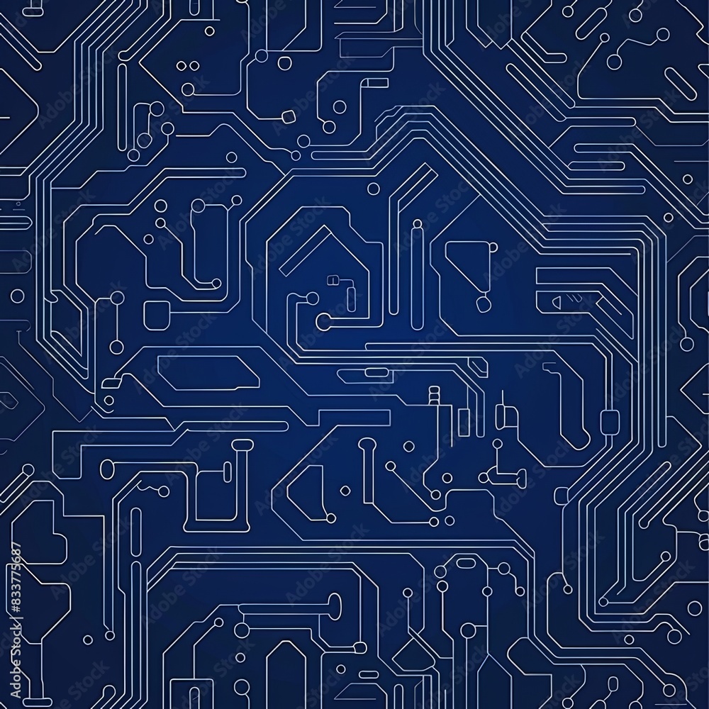 Blue Circuit Board Pattern. Blue Circuit Board Pattern.