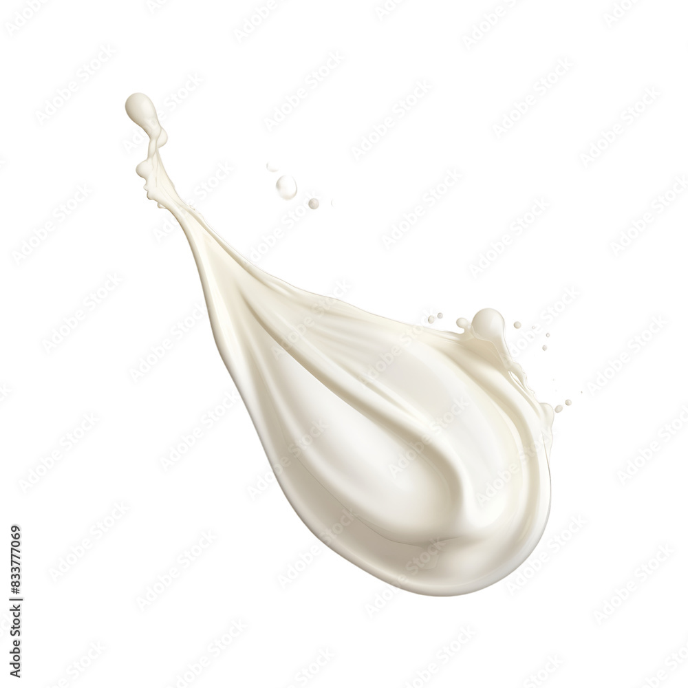 Isolated White Milk Splash Effect Isolated White Milk Splash Effect