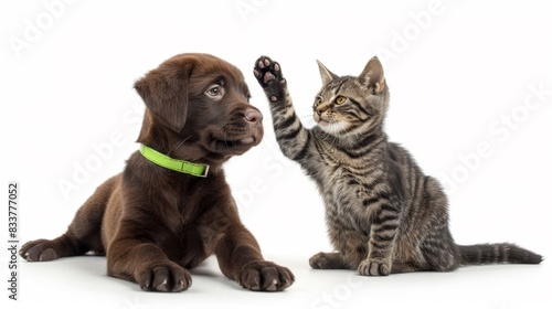 The Puppy and Kitten Interaction